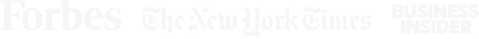 Forbes, The New York Times, Business Insider